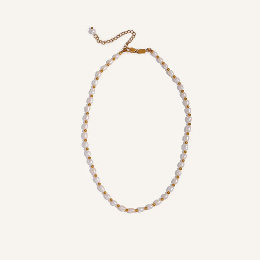 Pearl necklace, gold tone – Charmhabit