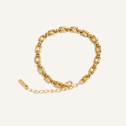 Chunky link bracelet, gold tone – Charmhabit