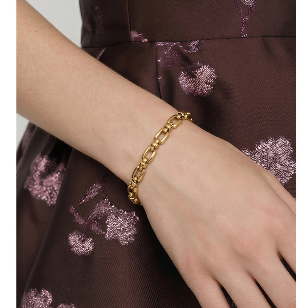 Chunky link bracelet worn – Charmhabit