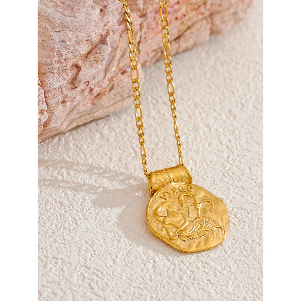 Goudkleurige sterrenbeeldketting met Maagd-hanger