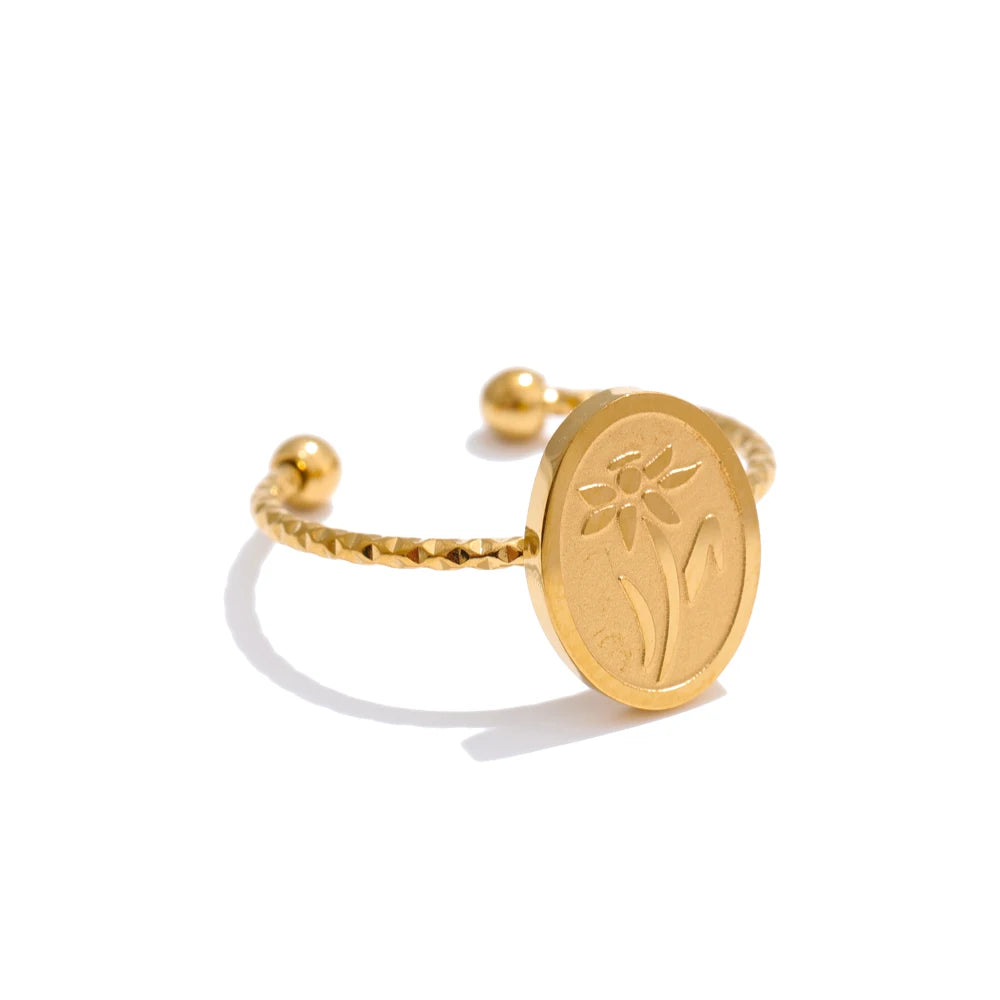 Birth flower ring, March – Charmhabit