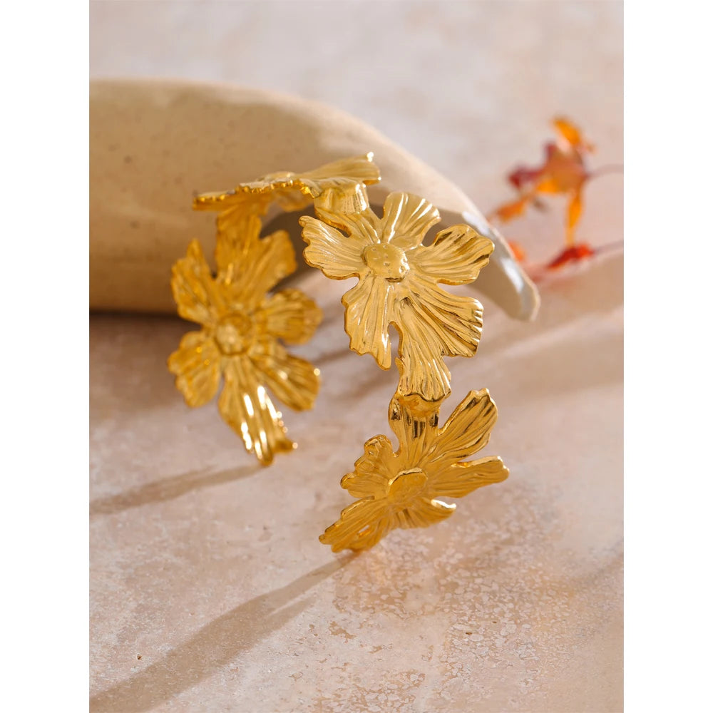 Adjustable floral cuff, styled shot – Charmhabit