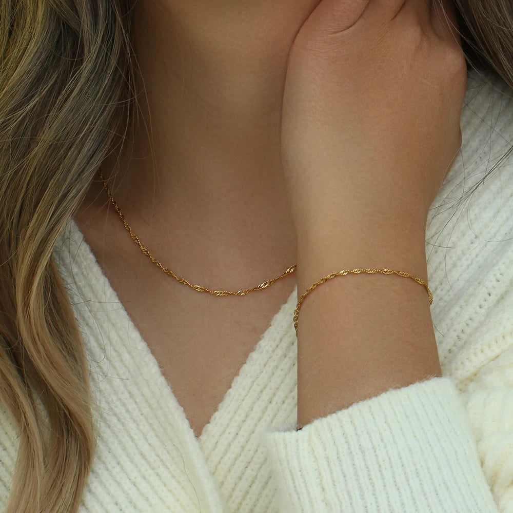 Ensemble collier et bracelet Waterwave – Charmhabit
