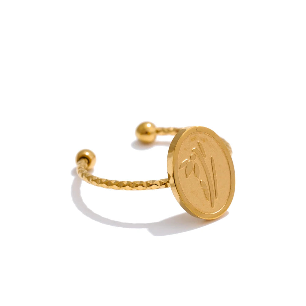 Birth flower ring, January – Charmhabit