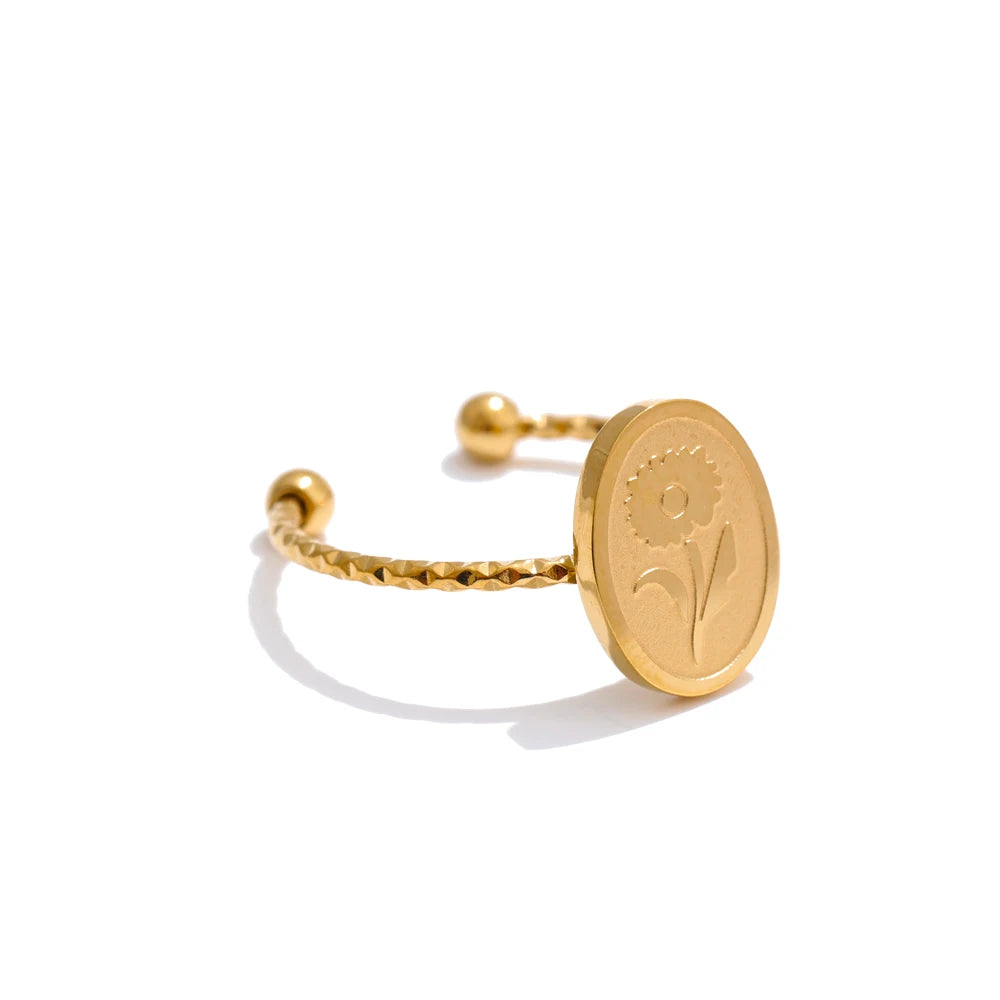 Birth flower ring, April – Charmhabit
