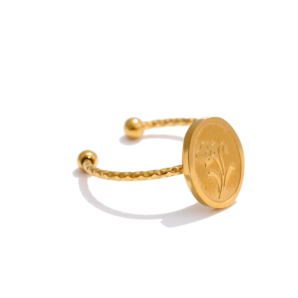 Birth flower ring, August – Charmhabit