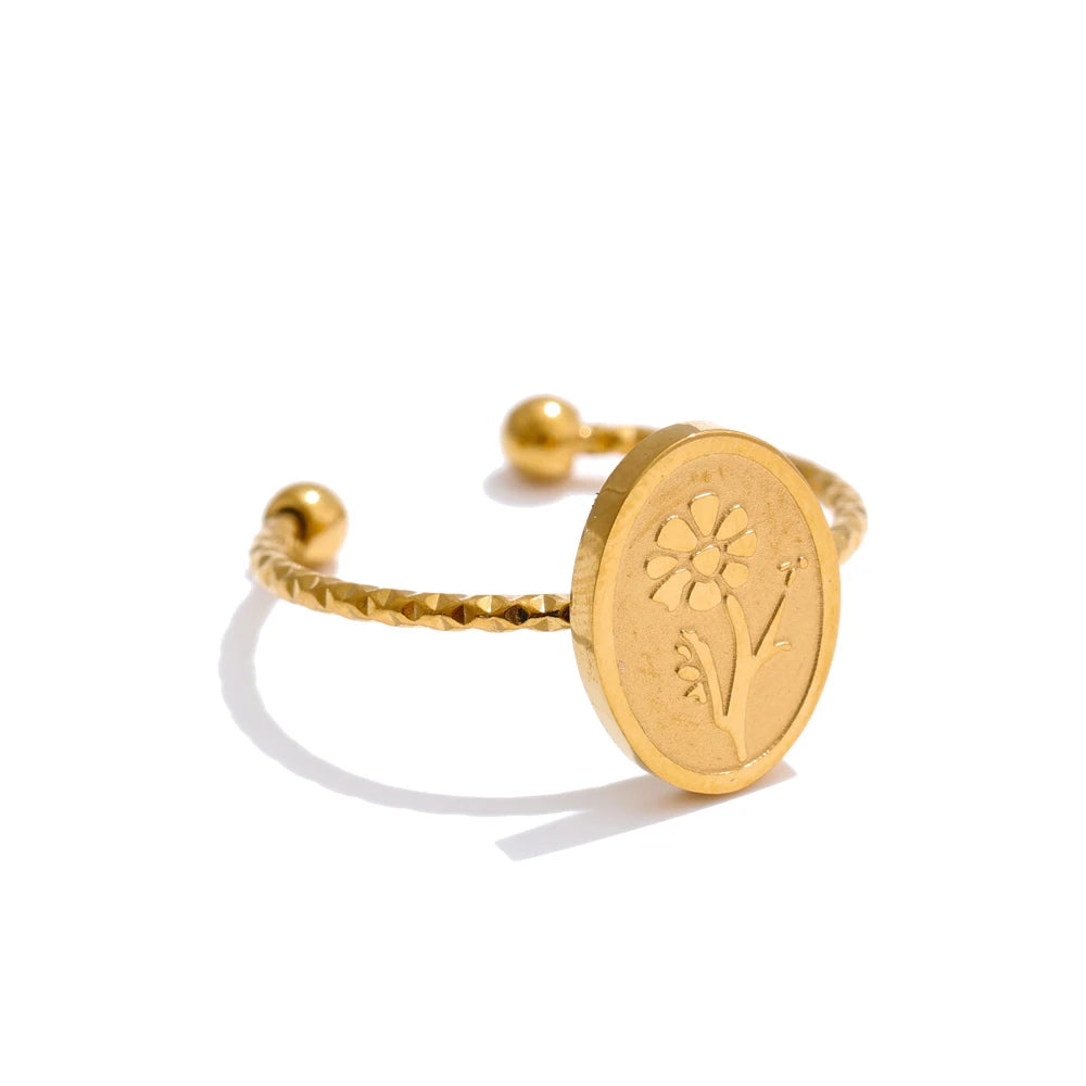 Birth flower ring, October – Charmhabit