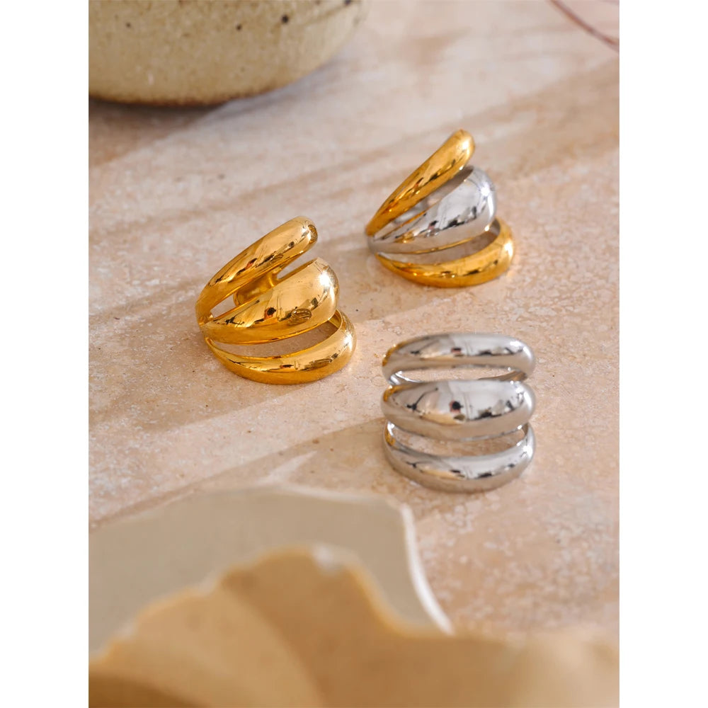 Layered dome ring, styled shot – Charmhabit
