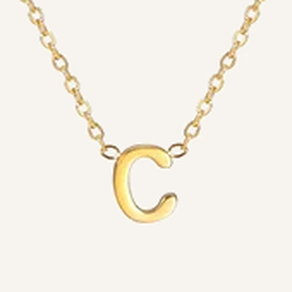 Initialenkette, Buchstabe C, goldfarben – Charmhabit
