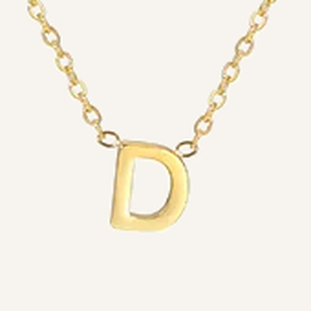 Initialenkette, Buchstabe D, goldfarben – Charmhabit