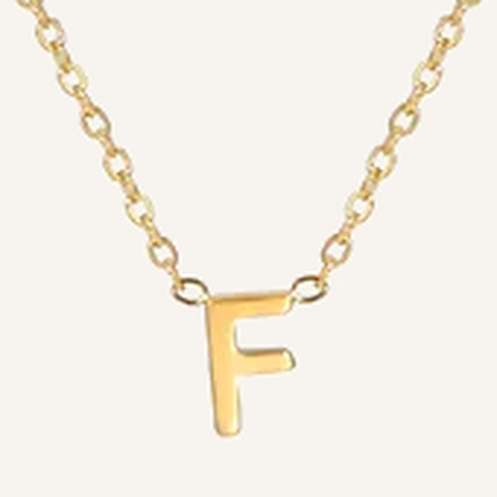 Initialenkette, Buchstabe F, goldfarben – Charmhabit