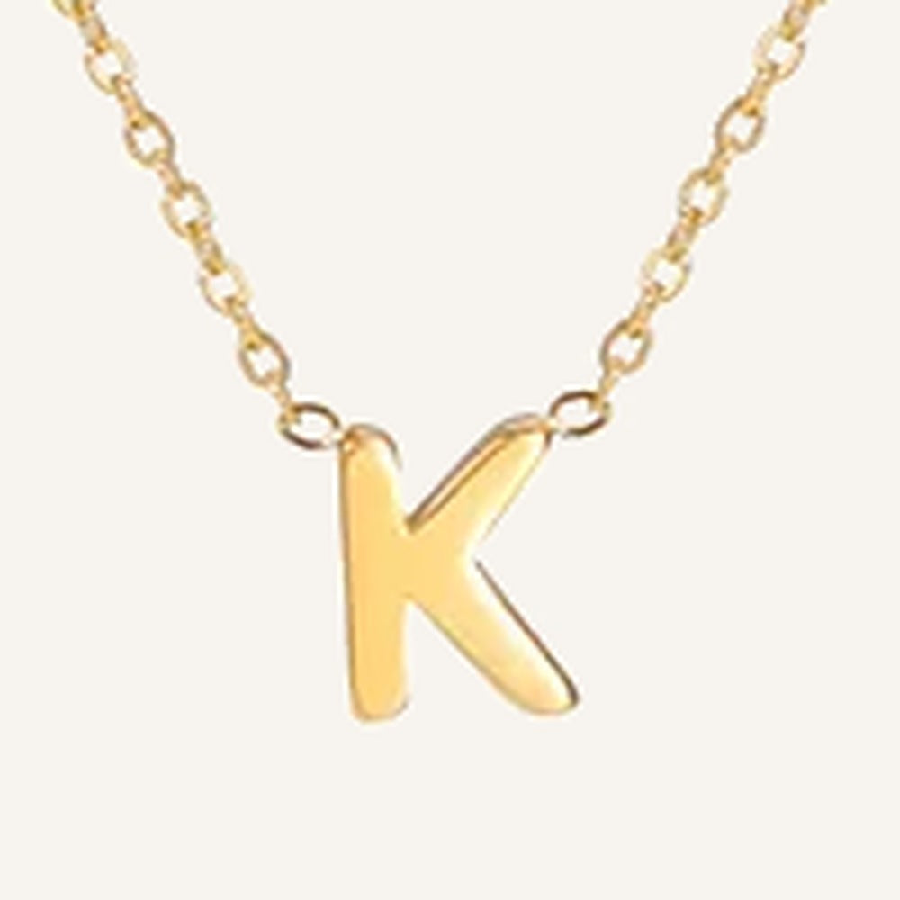 Initialenkette, Buchstabe K, goldfarben – Charmhabit