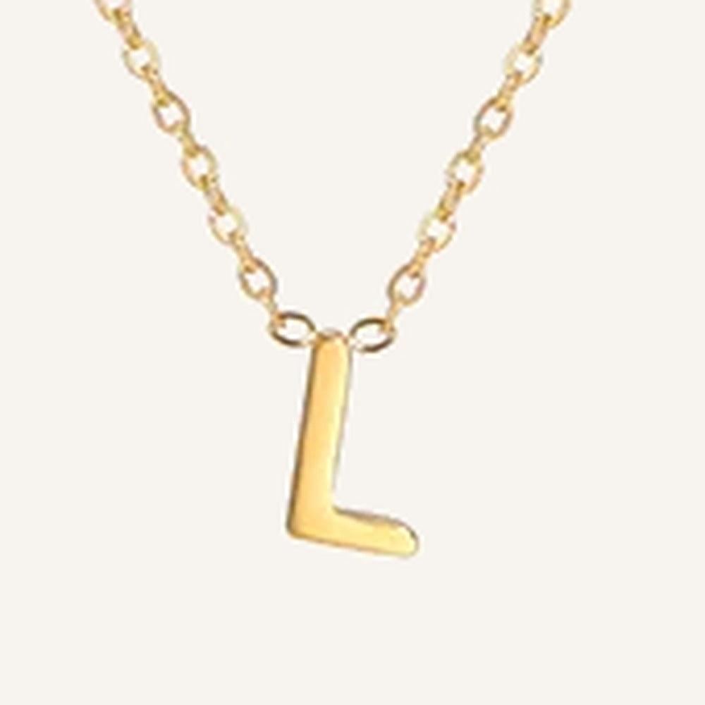 Initialenkette, Buchstabe L, goldfarben – Charmhabit