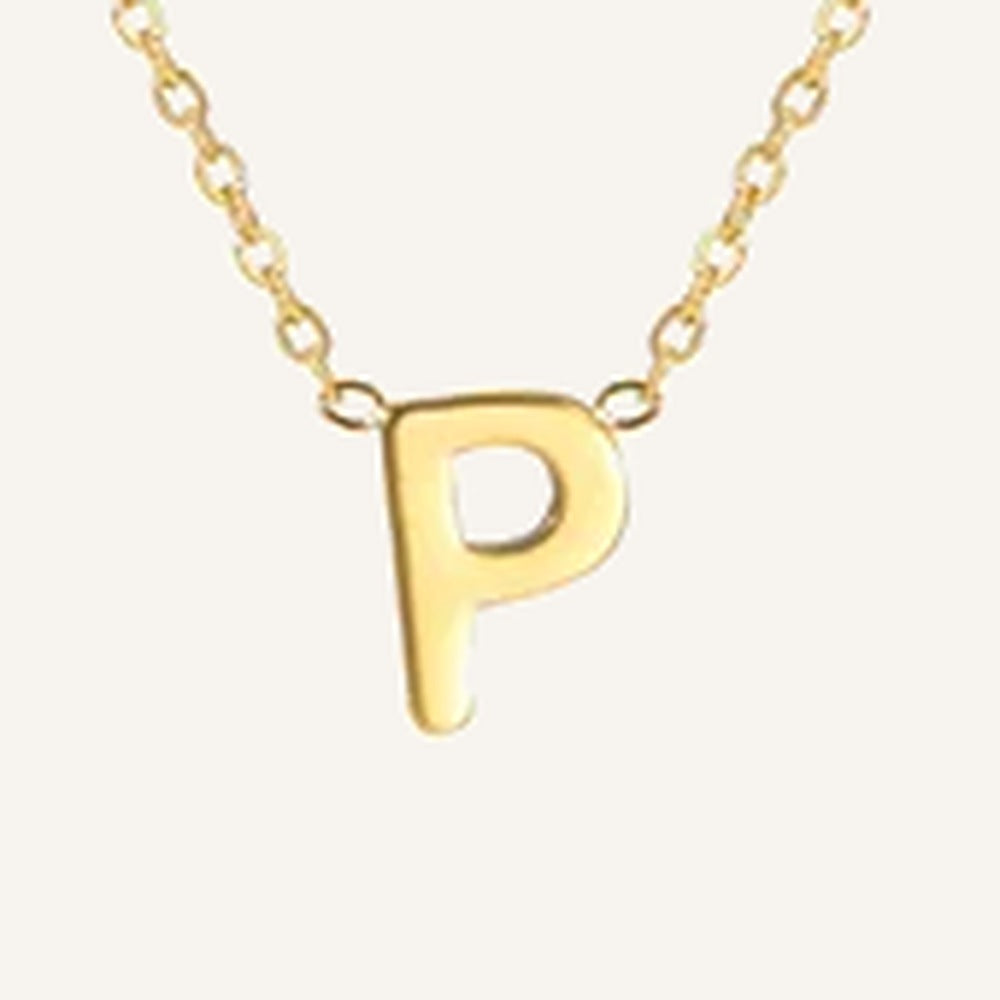 Initialenkette, Buchstabe P, goldfarben – Charmhabit