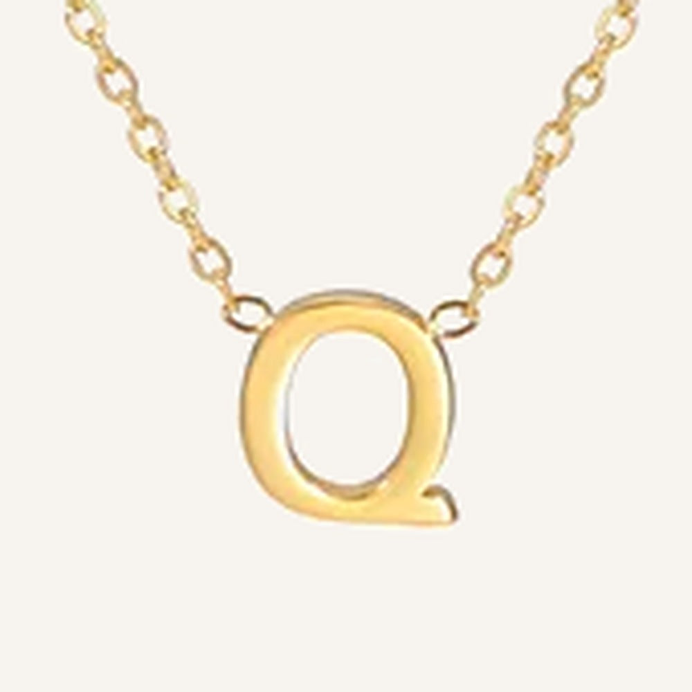 Initialenkette, Buchstabe Q, goldfarben – Charmhabit