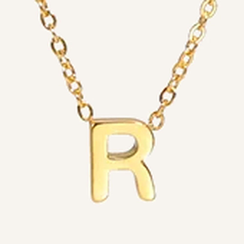 Initialenkette, Buchstabe R, goldfarben – Charmhabit