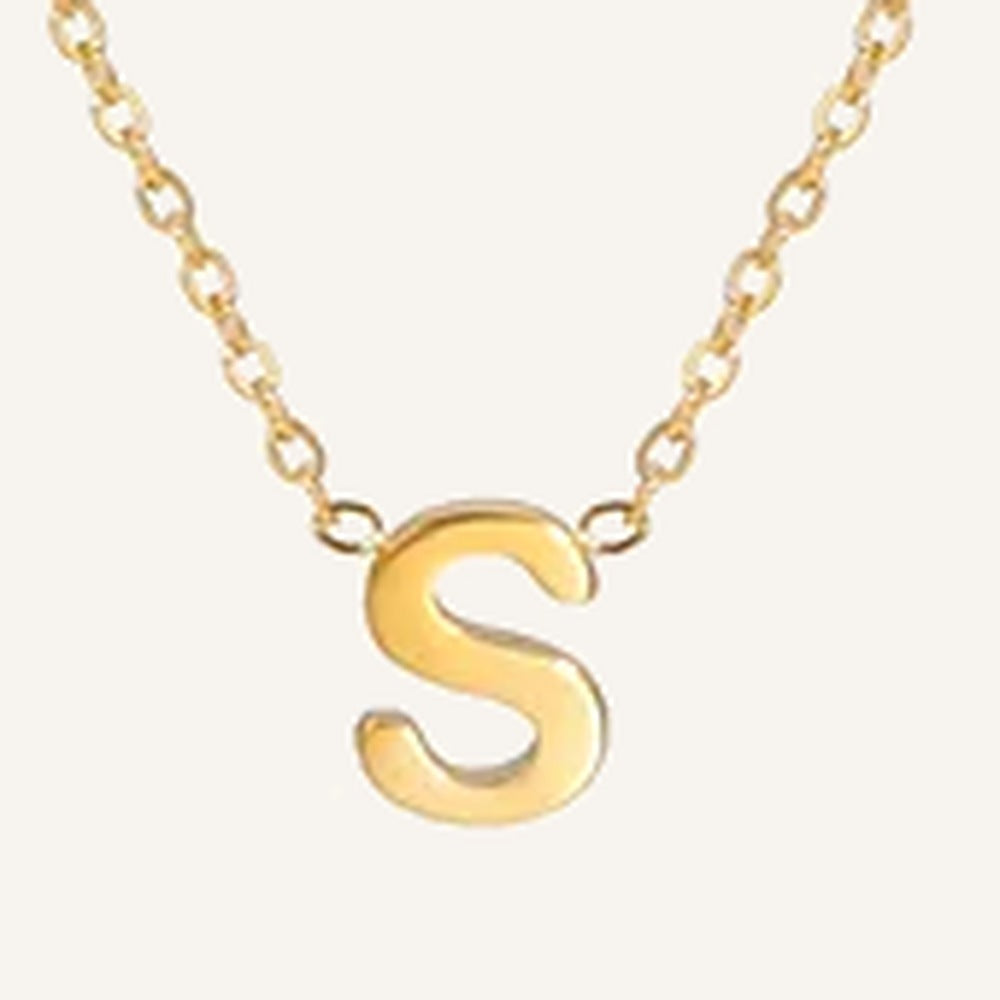 Initialenkette, Buchstabe S, goldfarben – Charmhabit