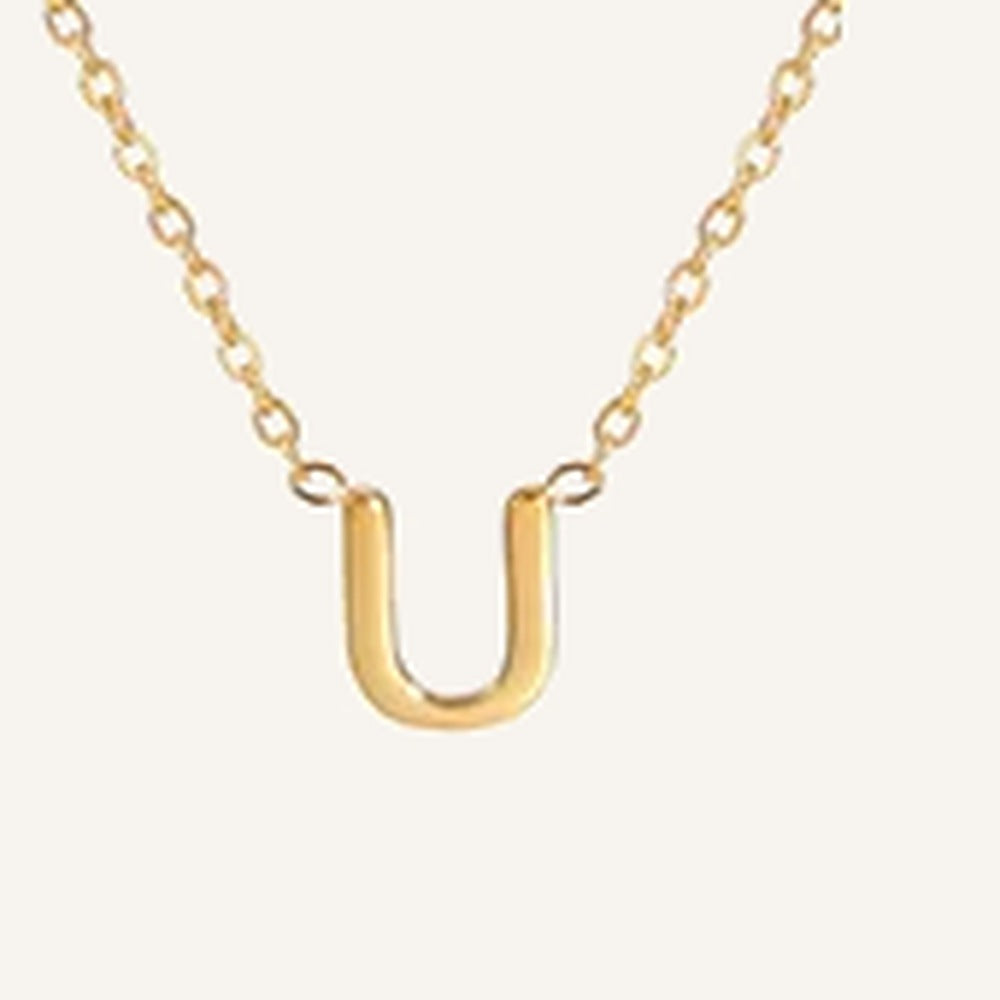 Initialenkette, Buchstabe U, goldfarben – Charmhabit