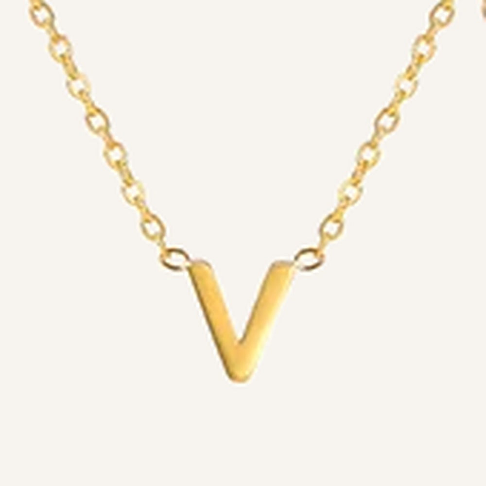 Initialenkette, Buchstabe V, goldfarben – Charmhabit