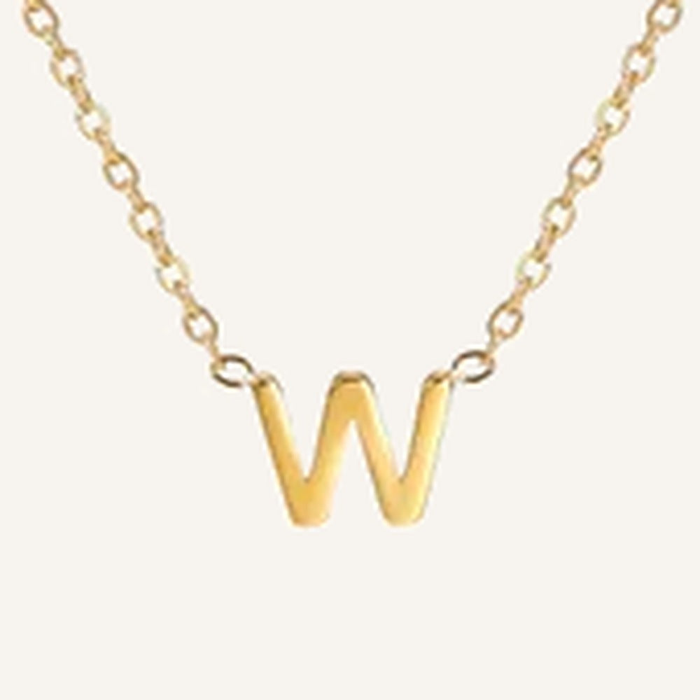 Initialenkette, Buchstabe W, goldfarben – Charmhabit