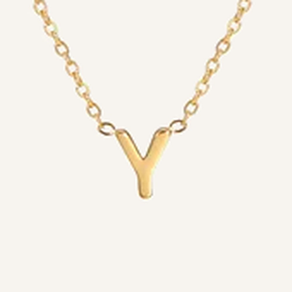 Initialenkette, Buchstabe Y, goldfarben – Charmhabit