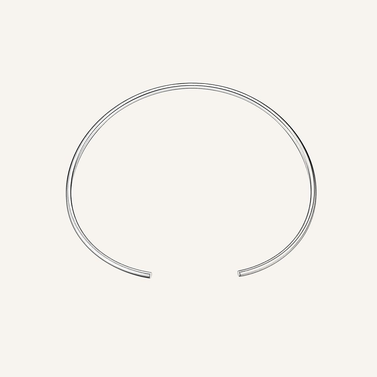 Open choker met strakke buis kleur zilver – Charmhabit