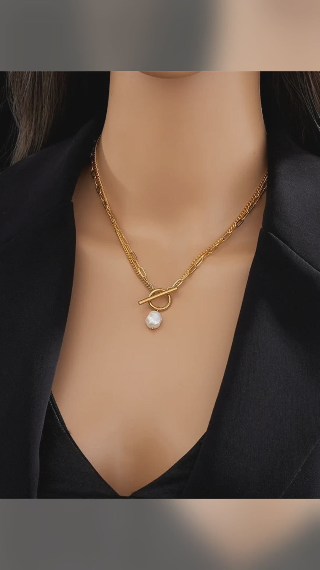 dubbele-ketting-parelhanger-t-sluiting