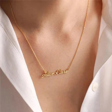 Naamketting met twee namen en hartje