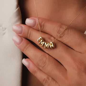 Naamketting met ronde letters