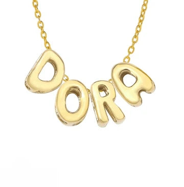 Naamketting met ronde letters