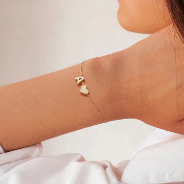 Hartjesarmband met initiaal